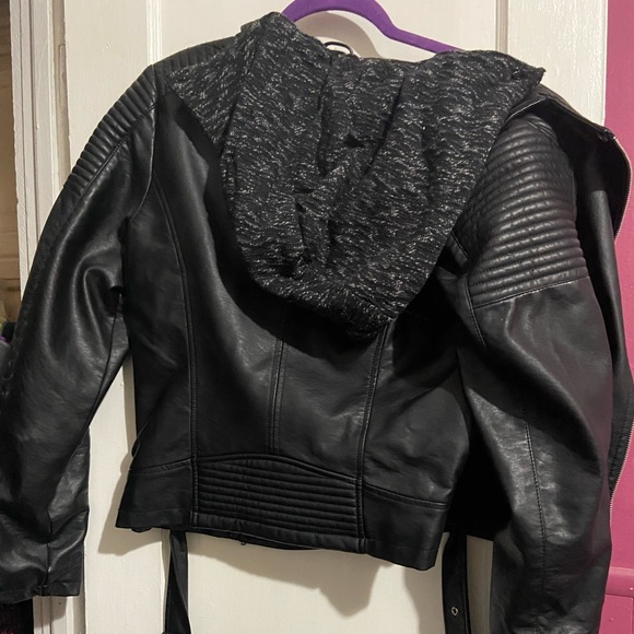 Sebby Hooded Faux-Leather Jacket - Picture 2 of 6